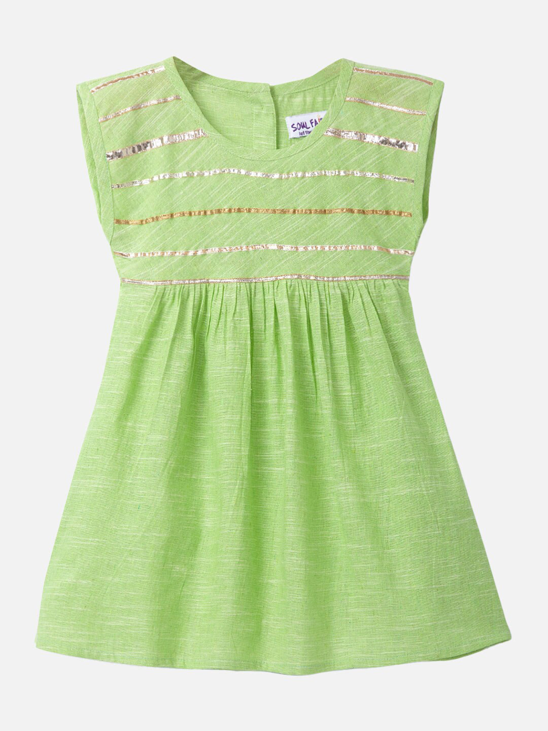 

SOULFAIRY Green & pistachio green Floral Dress