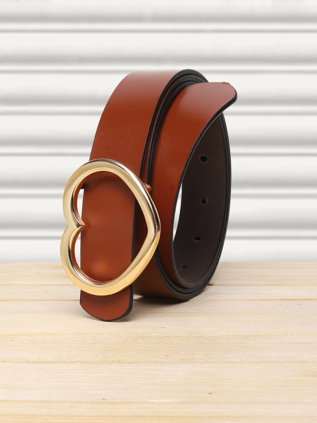 

Teakwood Leathers Women Tan Leather Belt