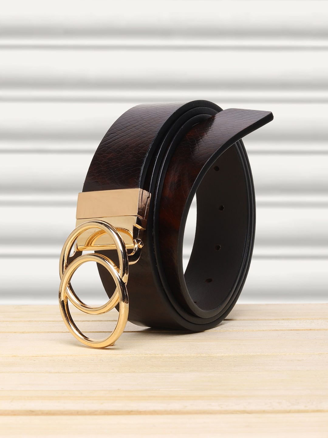 

Teakwood Leathers Women Brown Leather Belt