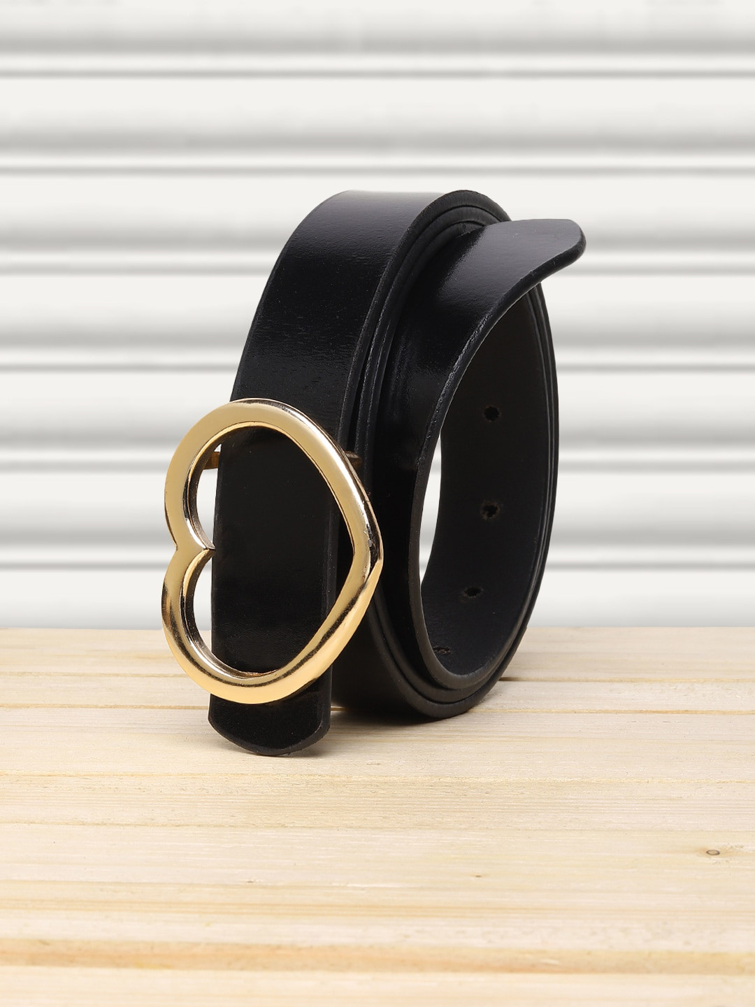 

Teakwood Leathers Women Black Leather Belt
