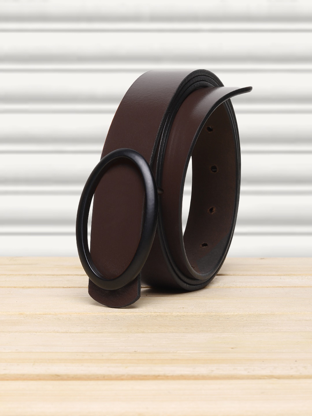 

Teakwood Leathers Women Coffee Brown Leather Belt