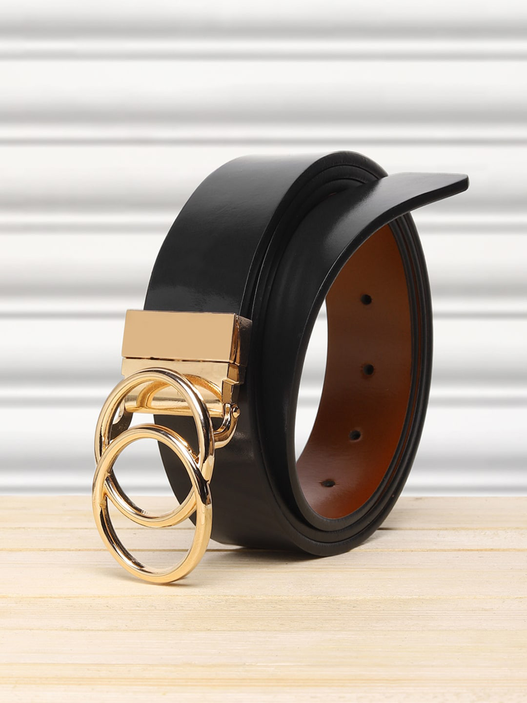 

Teakwood Leathers Women Black Belts