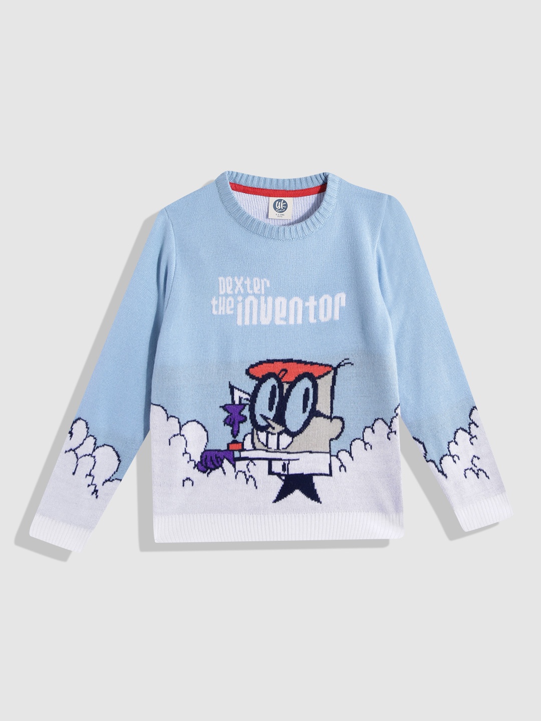 

YK Boys Blue & White Dexter Jacquard Pullover