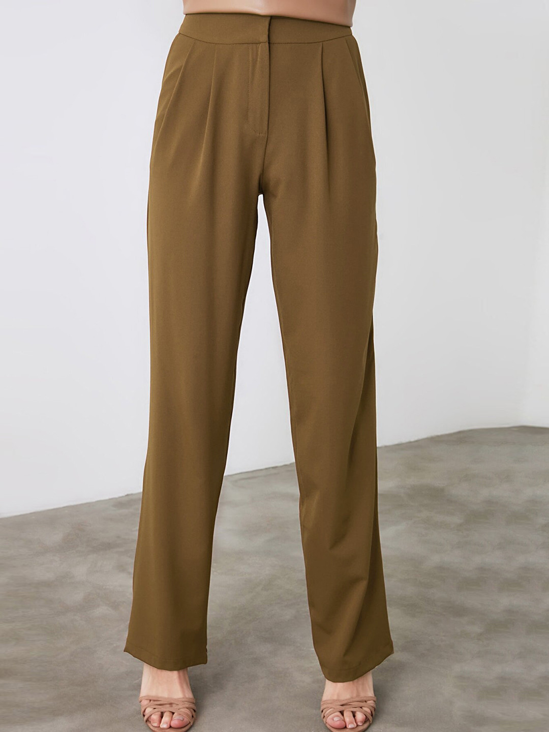 

Trendyol Women Brown Solid Trousers