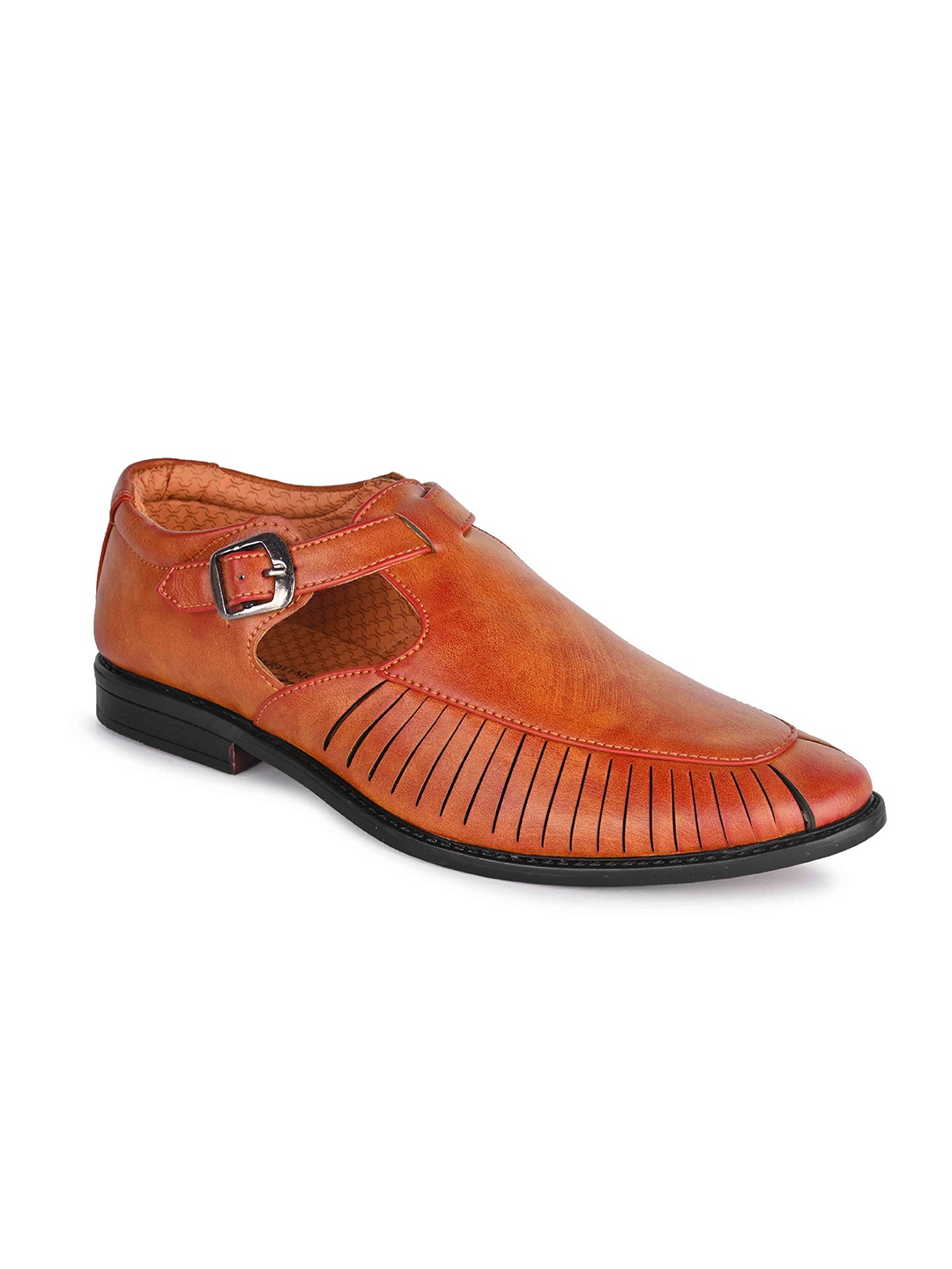 

Blammo Men Tan Shoe-Style Sandals