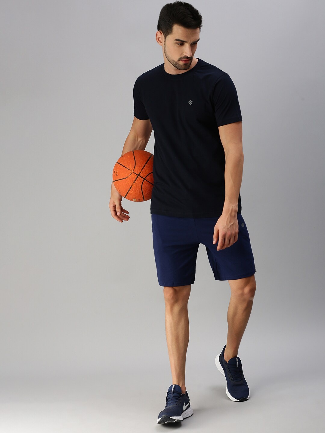 ONN Men Navy Blue Plus size T-shirt