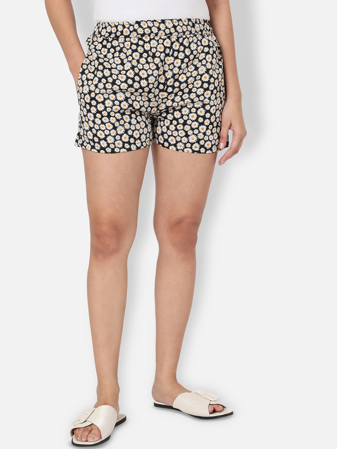 

Ashtag Women Black Printed Shorts
