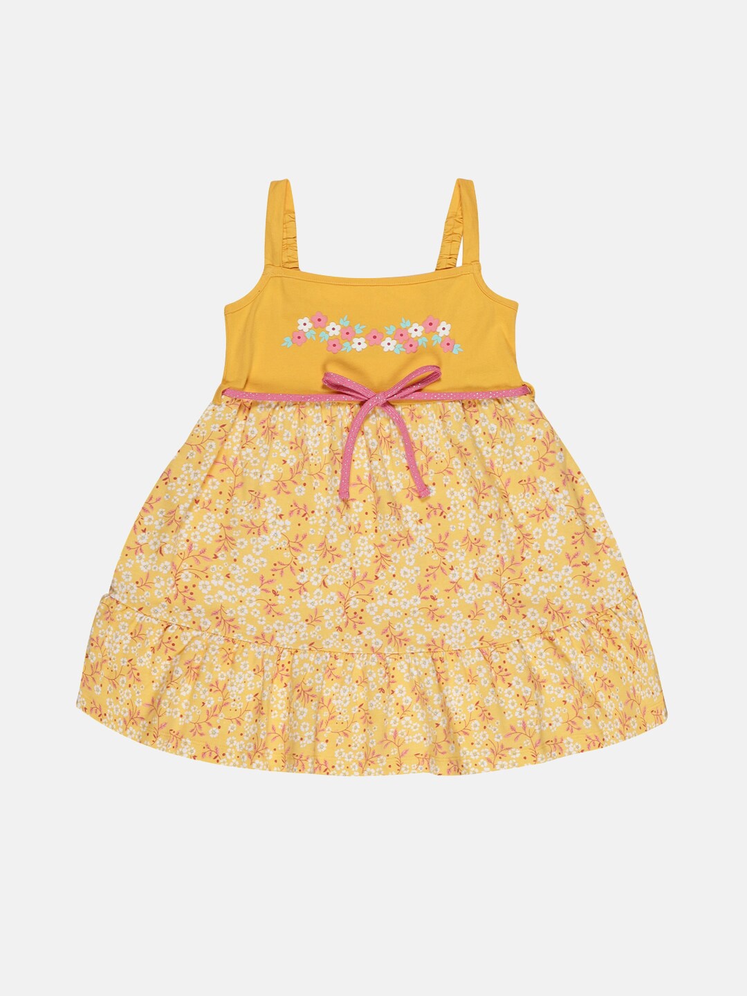 

3PIN Yellow Floral Dress