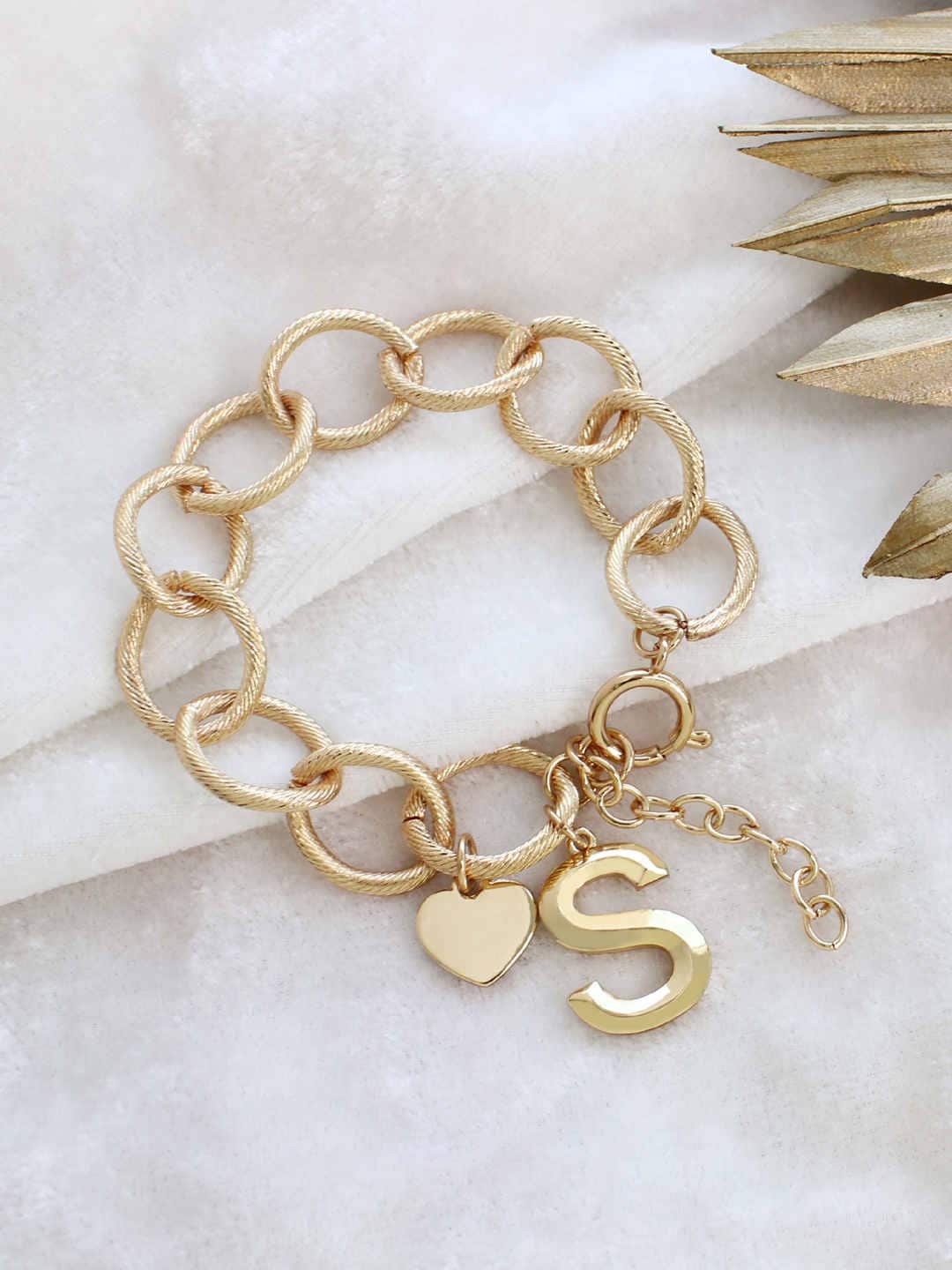 

Runway Ritual Women Gold-Toned Brass Gold-Plated Charm Bracelet