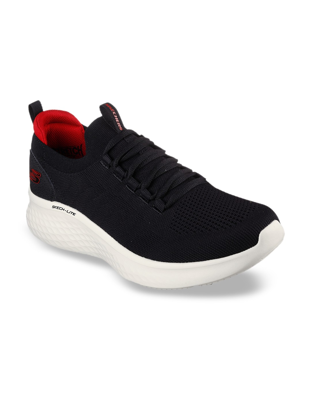 

Skechers Men Black Lace-Up Everyday Sneakers