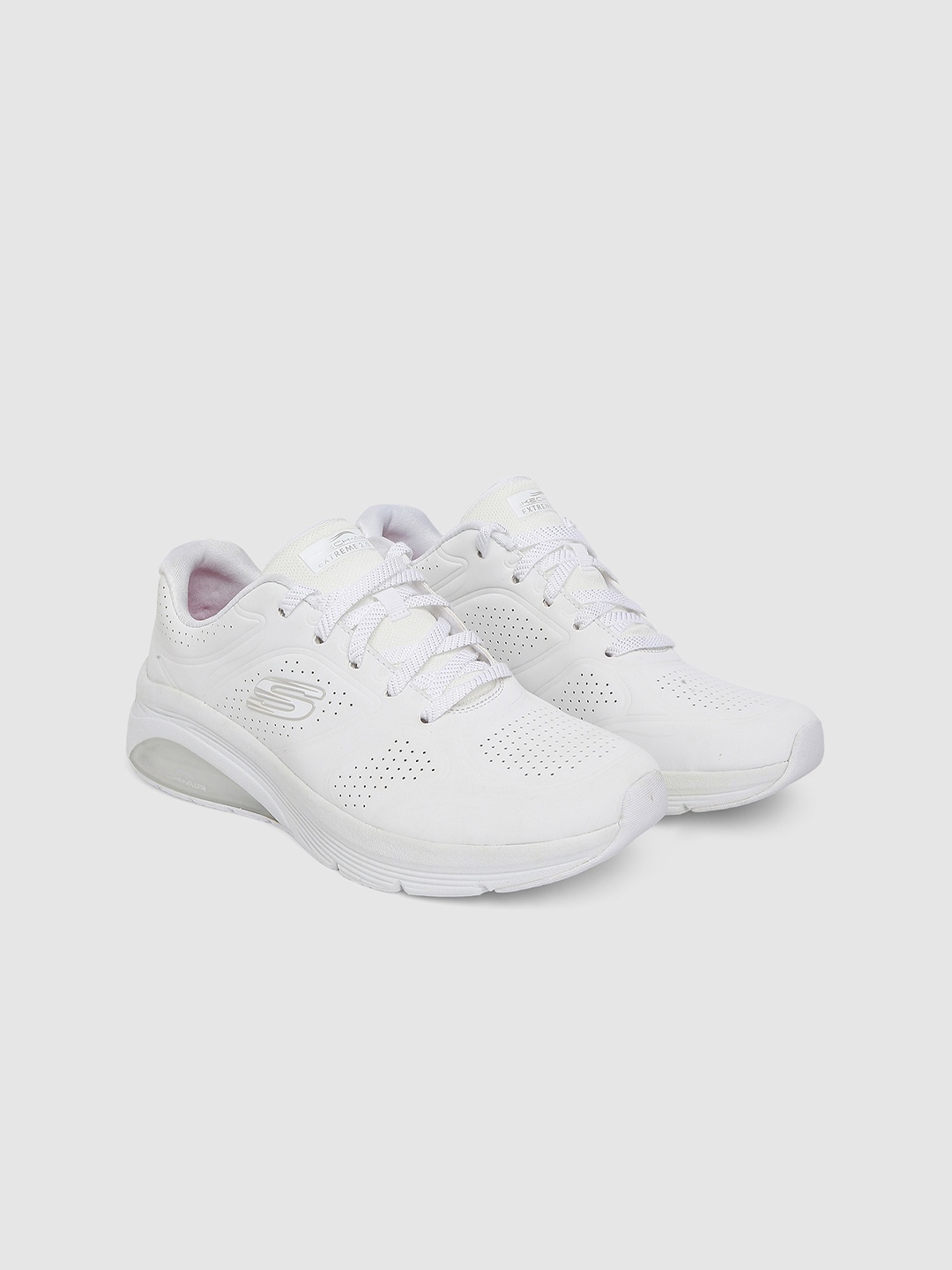 

Skechers Women White Solid Casual Shoes