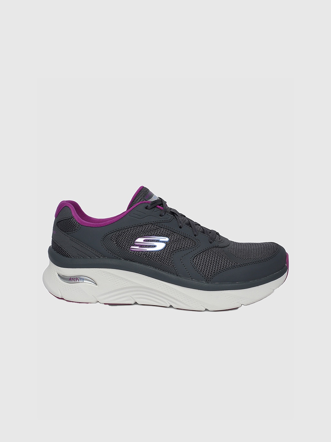 

Skechers Women Arch Fit D'Lux Lace Up Sneakers, Charcoal