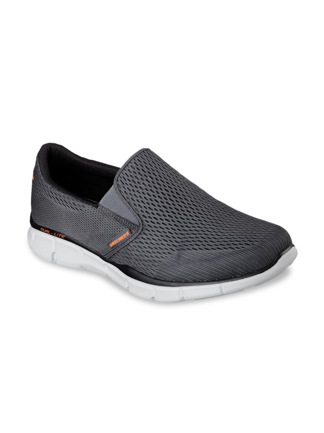 

Skechers Men Charcoal Printed Slip-On Sneakers