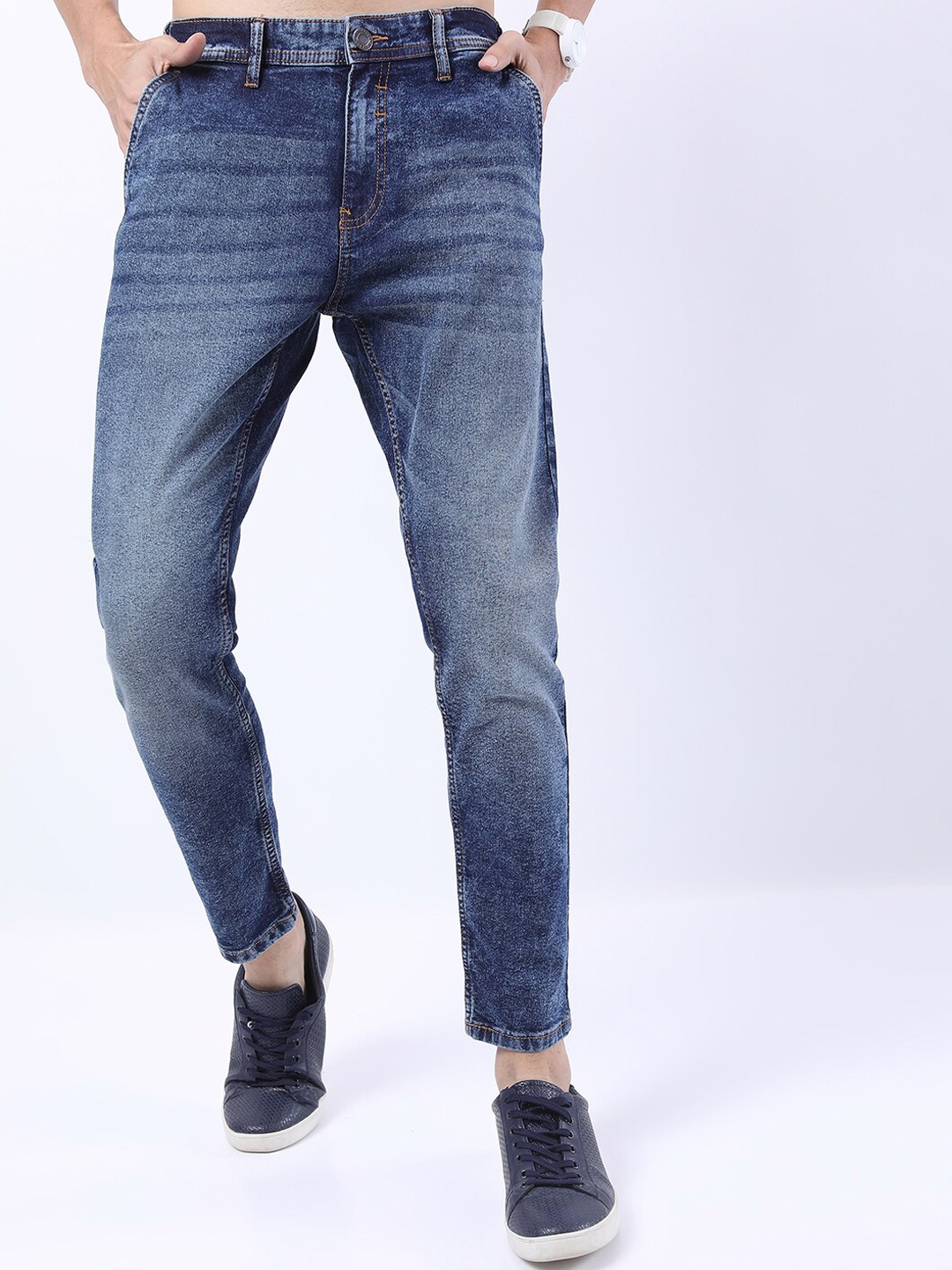 

HIGHLANDER Men Blue Slim Fit Light Fade Stretchable Jeans