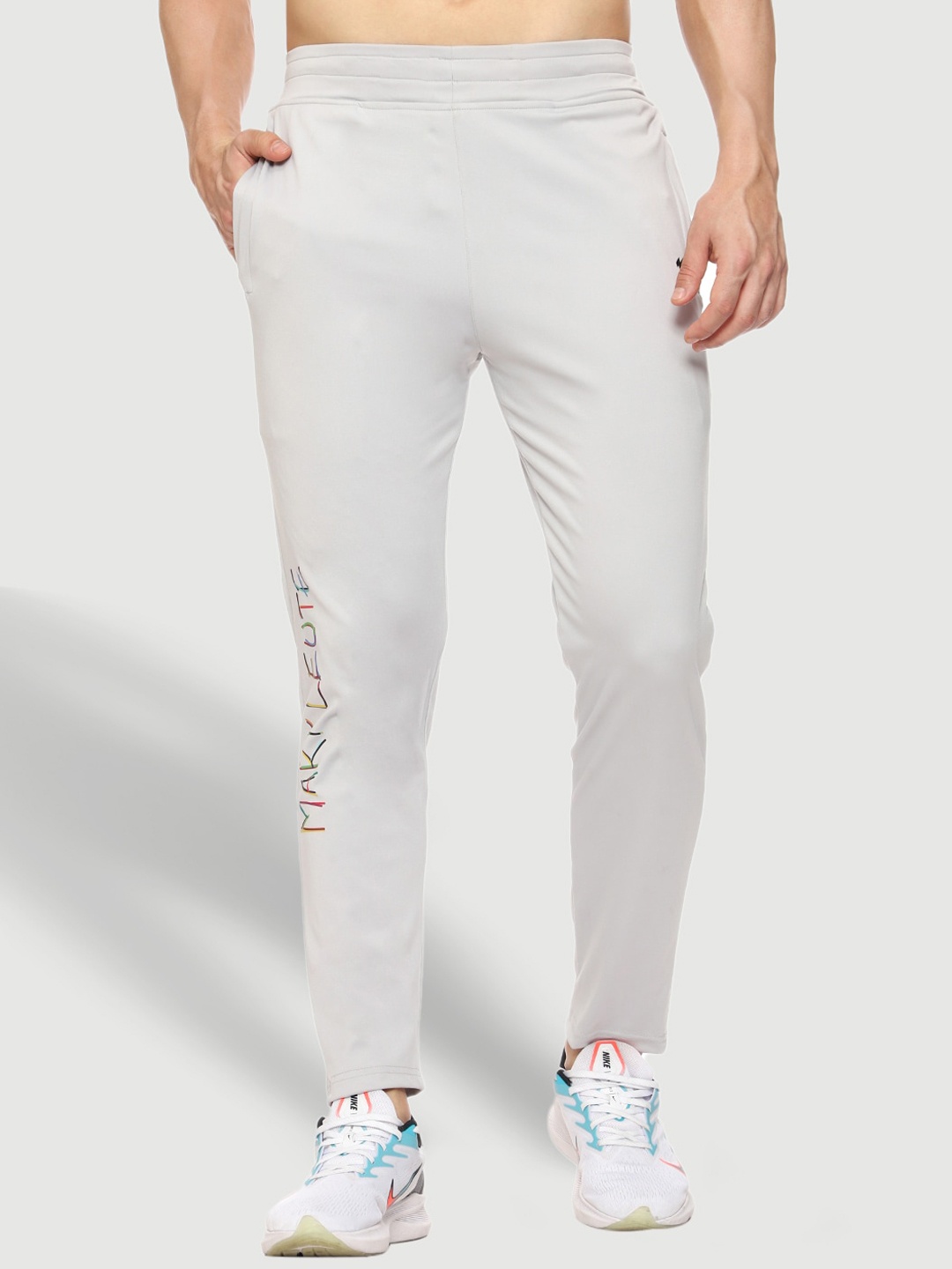 

Mark Leute Men Grey Solid Track Pants