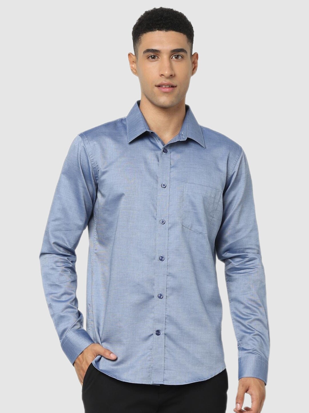 

Celio Men Blue Classic Casual Shirt