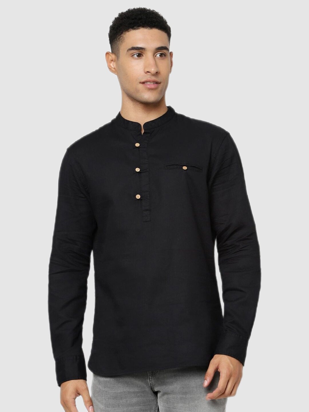

Celio Men Black Classic Casual Shirt