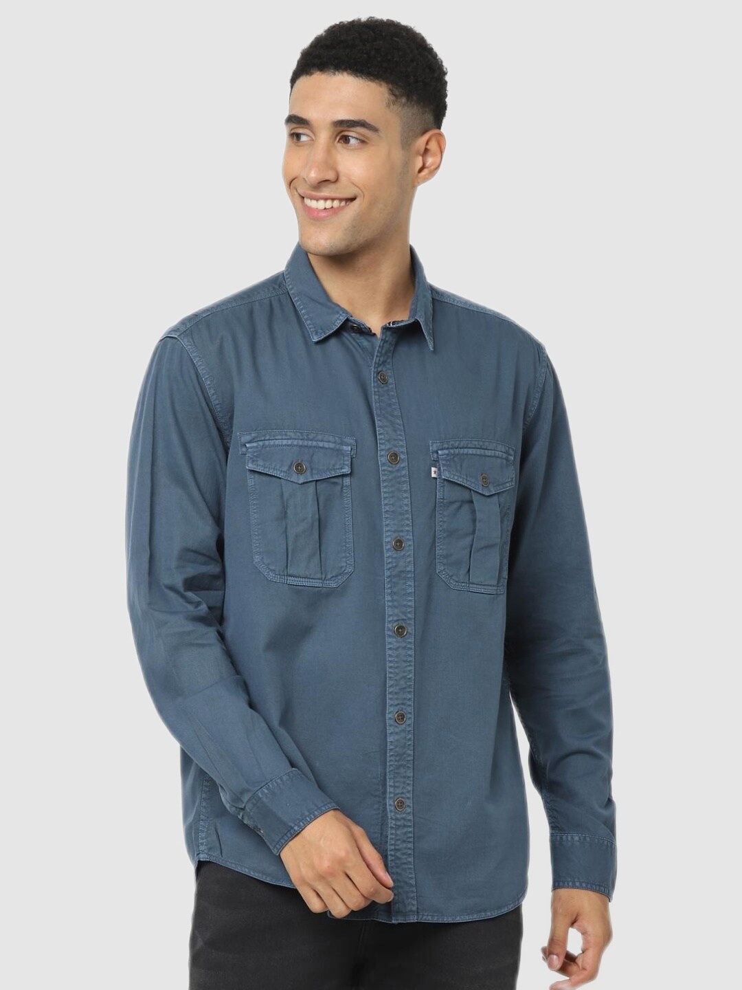 

Celio Men Blue Classic Casual Shirt