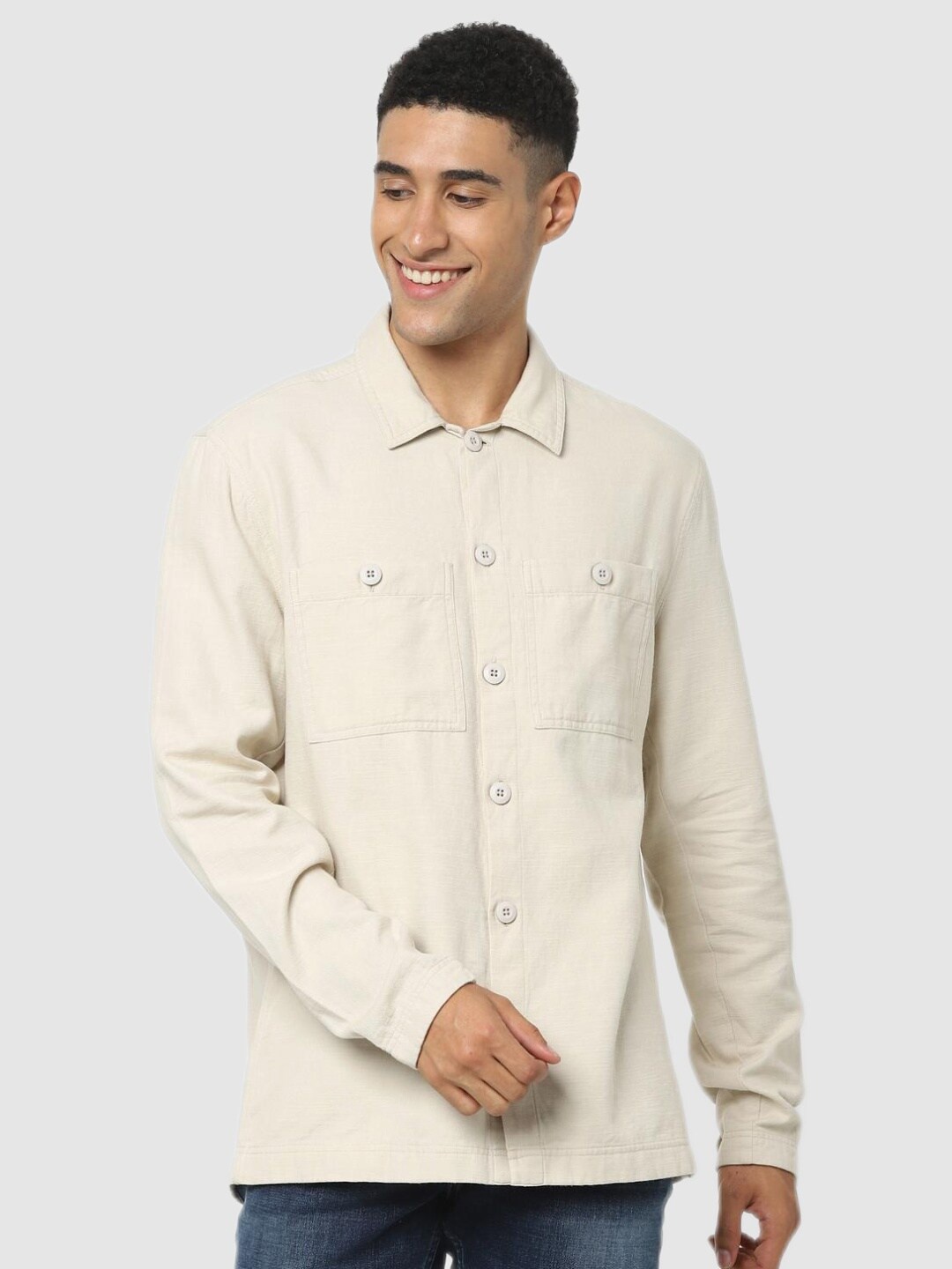

Celio Men Beige Classic Casual Shirt