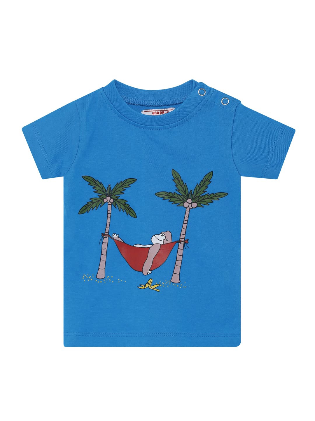 

UNDER FOURTEEN ONLY Boys Blue Printed Tropical T-shirt