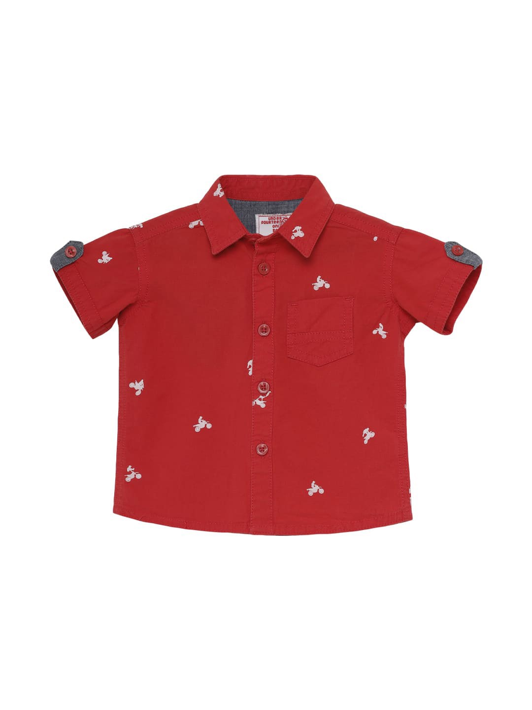 

UNDER FOURTEEN ONLY Boys Red Casual Shirt