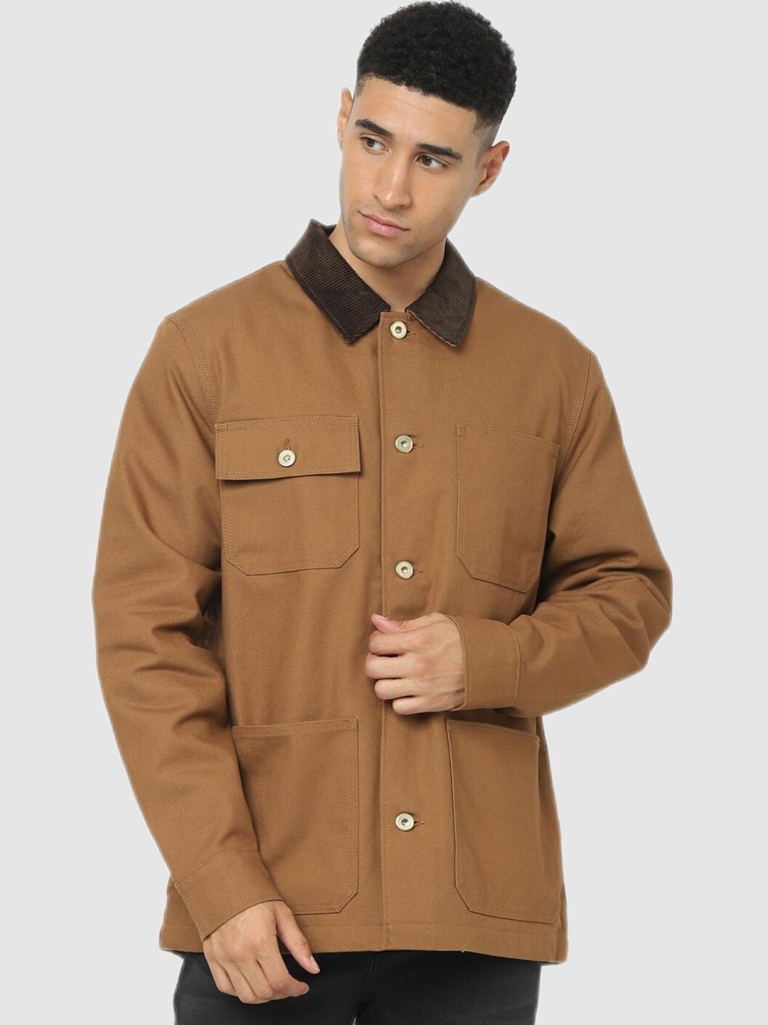 

Celio Men Tan Longline Tailored Jacket