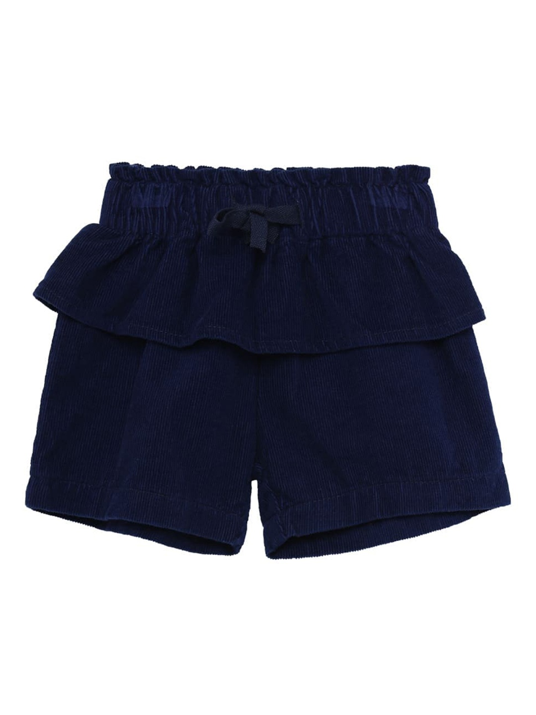 

UNDER FOURTEEN ONLY Girls Navy Blue Slim Fit Shorts