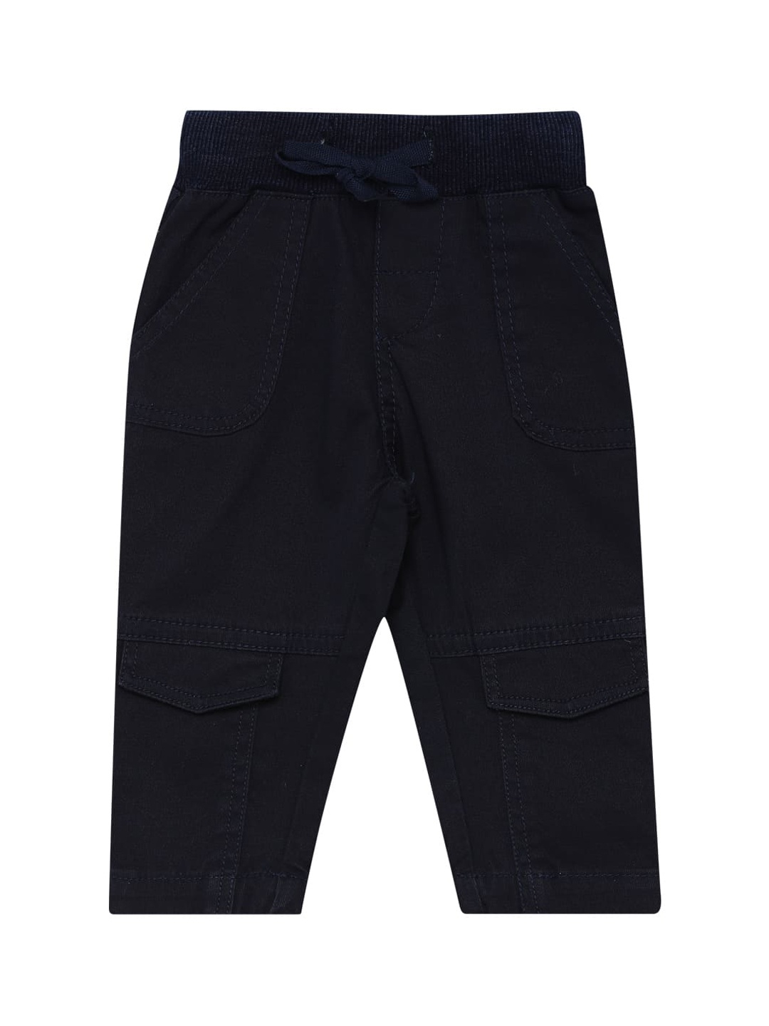 

UNDER FOURTEEN ONLY Boys Navy Blue Slim Fit Trousers