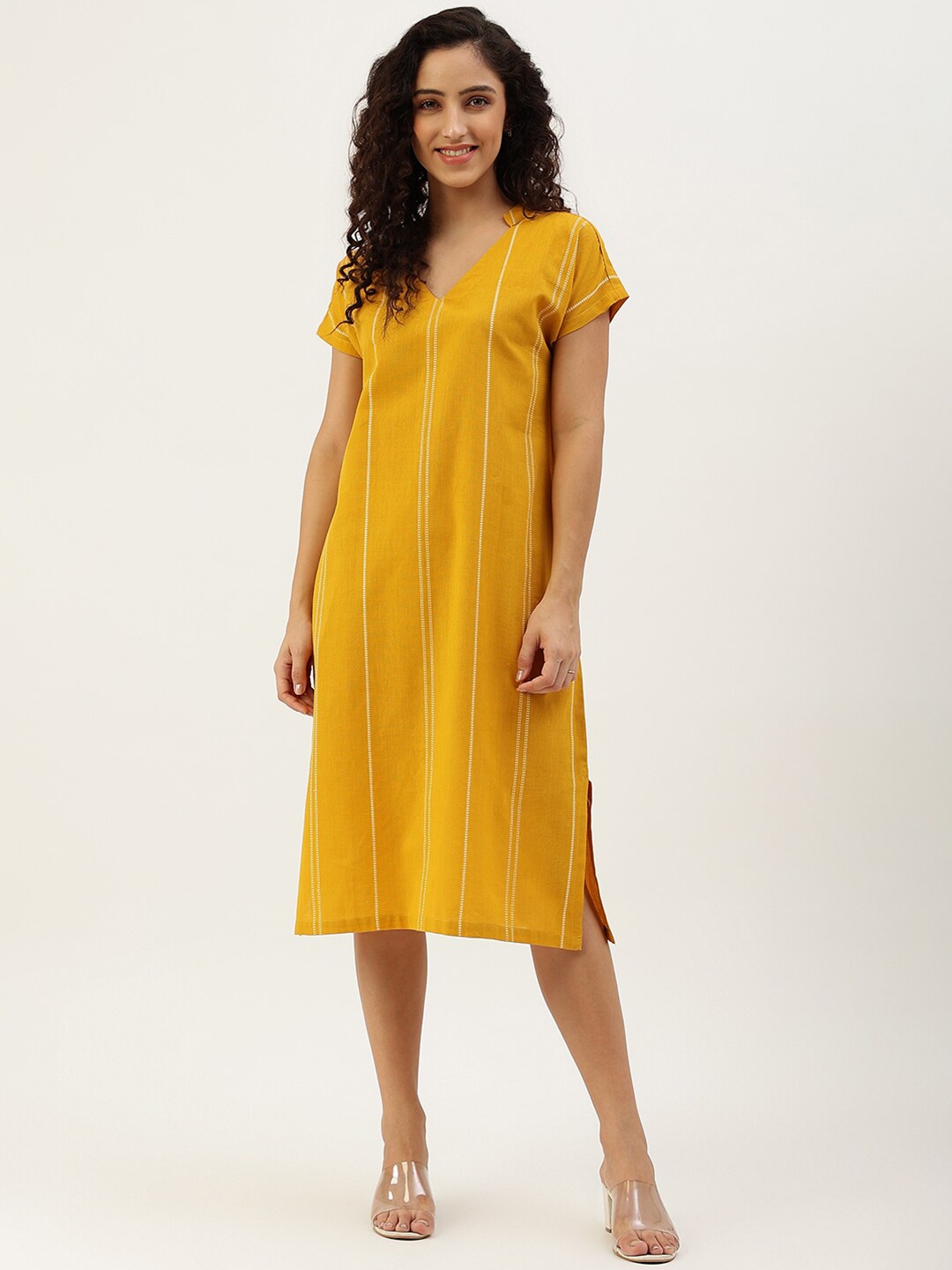 

Lokatita Yellow A-Line Dress