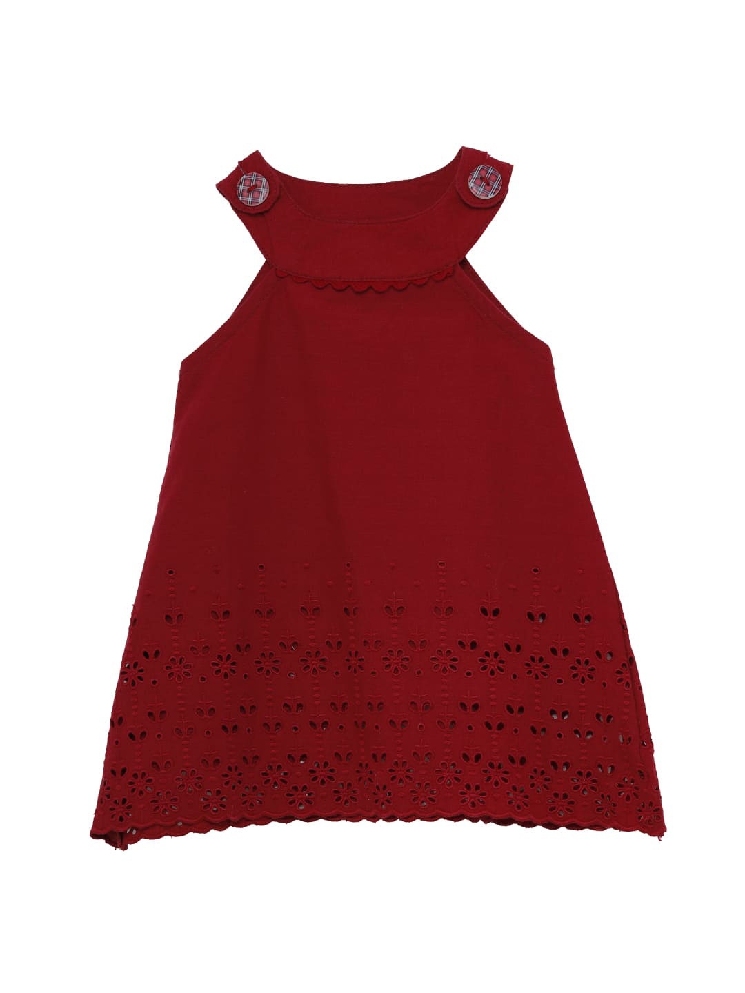 

UNDER FOURTEEN ONLY Maroon A-Line Dress