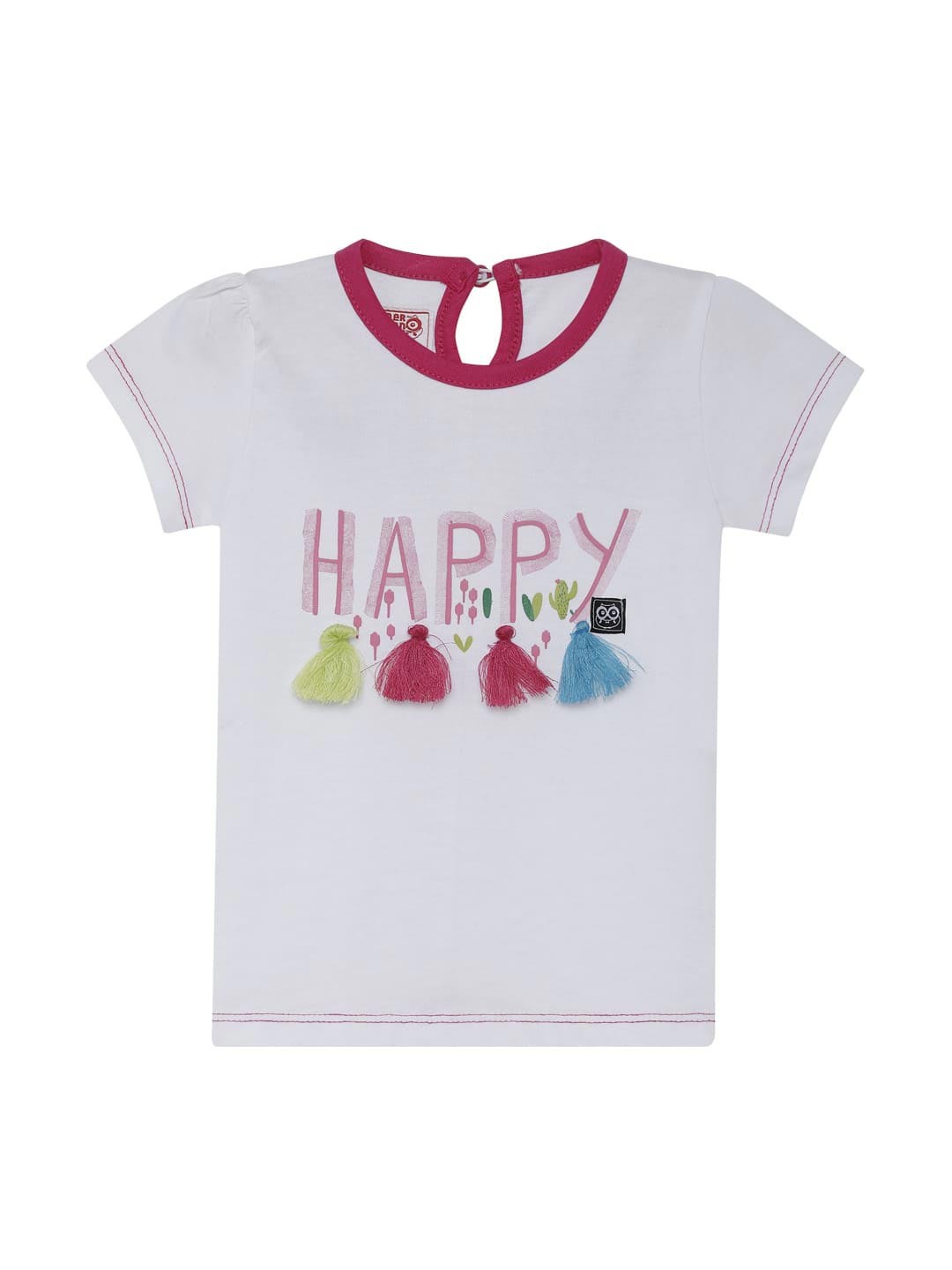 

UNDER FOURTEEN ONLY White Print Top