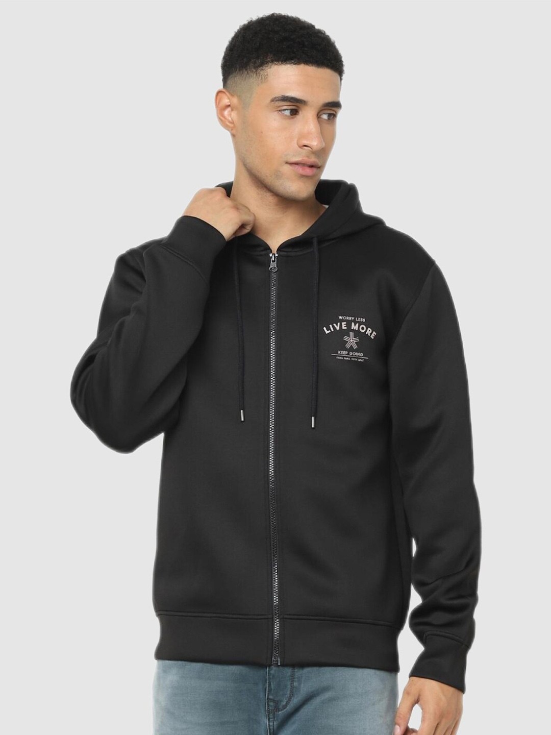 

Celio Men Black Hooded Sweatshirt