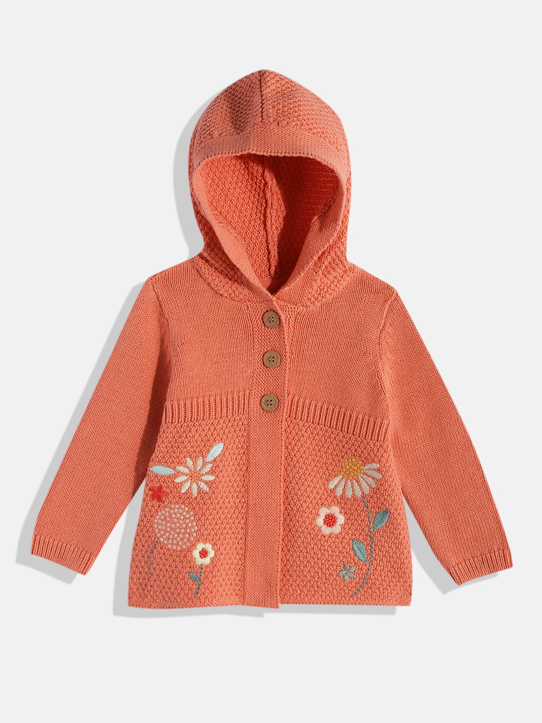 

mothercare Girls Orange Embroidered Cardigan