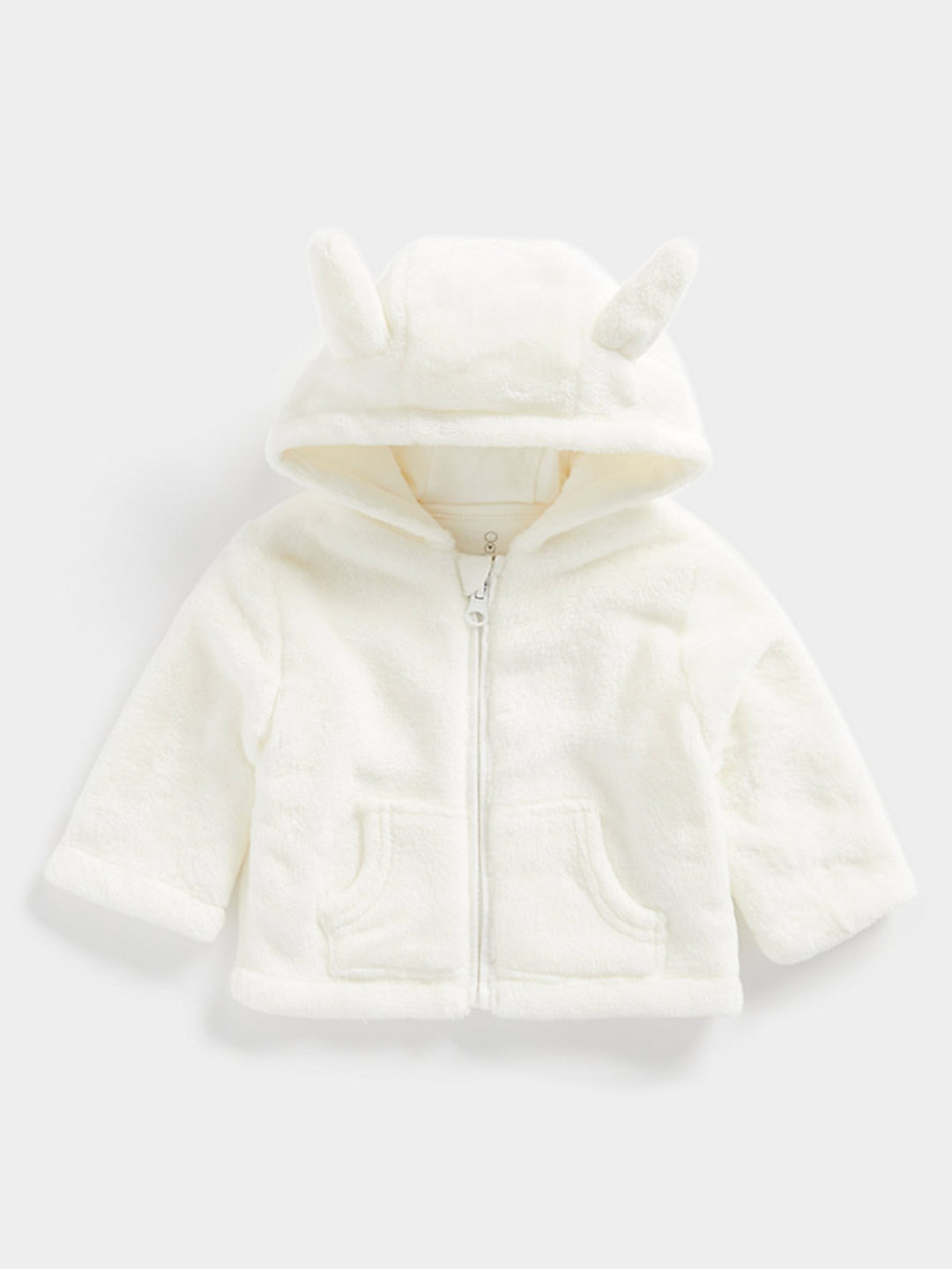 

mothercare Infant Kids Hooded Front Open Sweatshirt, Cream