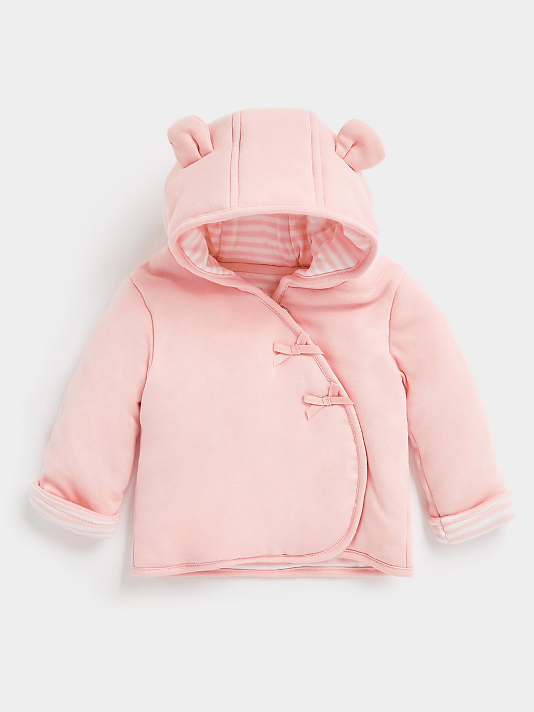 

mothercare Infant Girls Pure Cotton Tailored Jacket, Pink