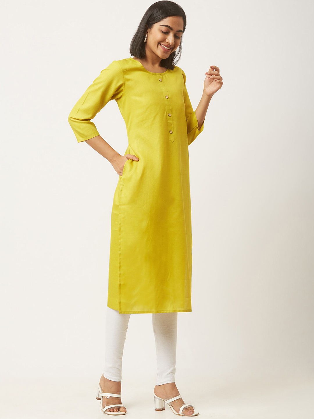 

ZOLA Women Green Solid Ethnic Wear Kurta