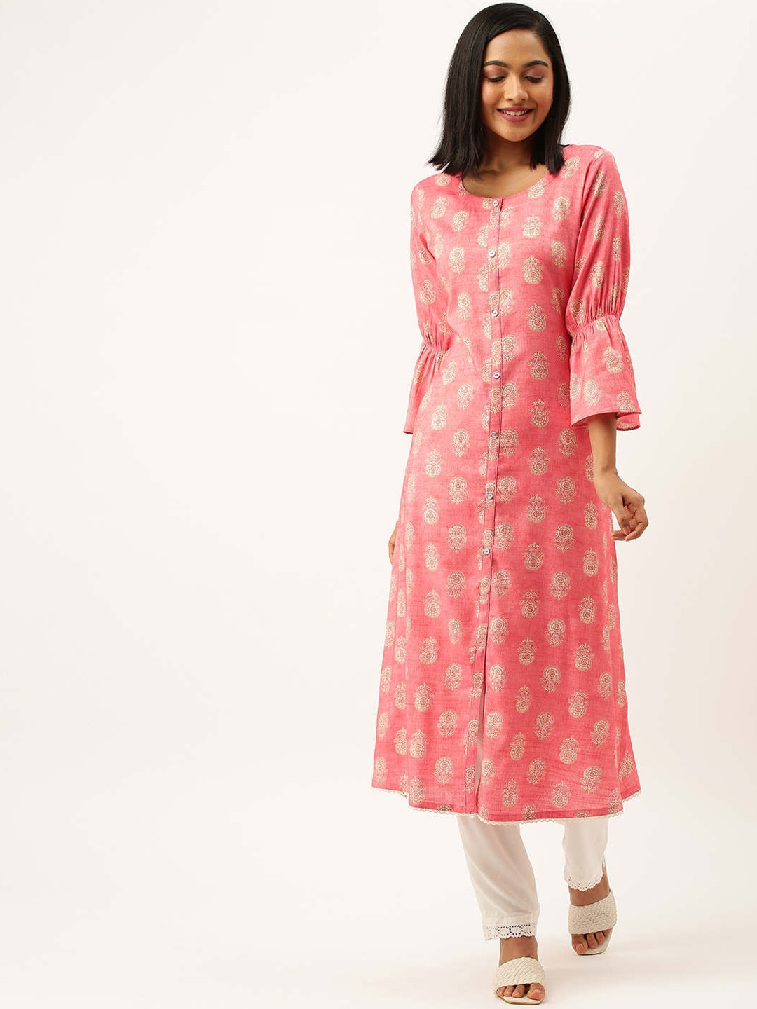 

ZOLA Women Coral Ethnic Motifs Printed Kurta