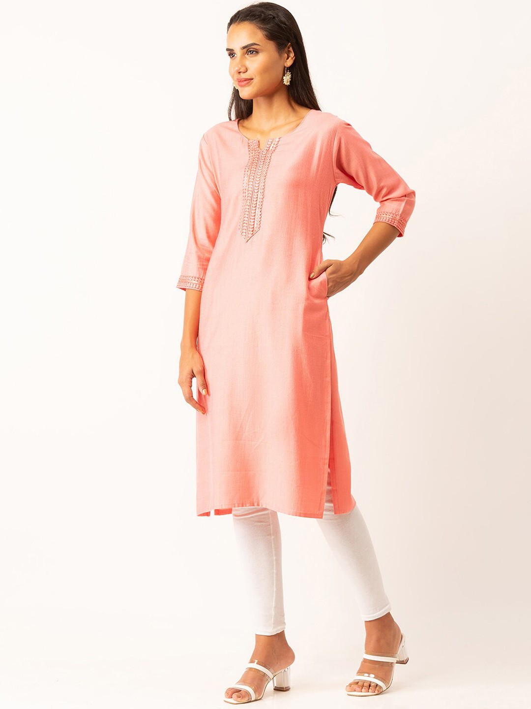 

ZOLA Women Coral Kurta