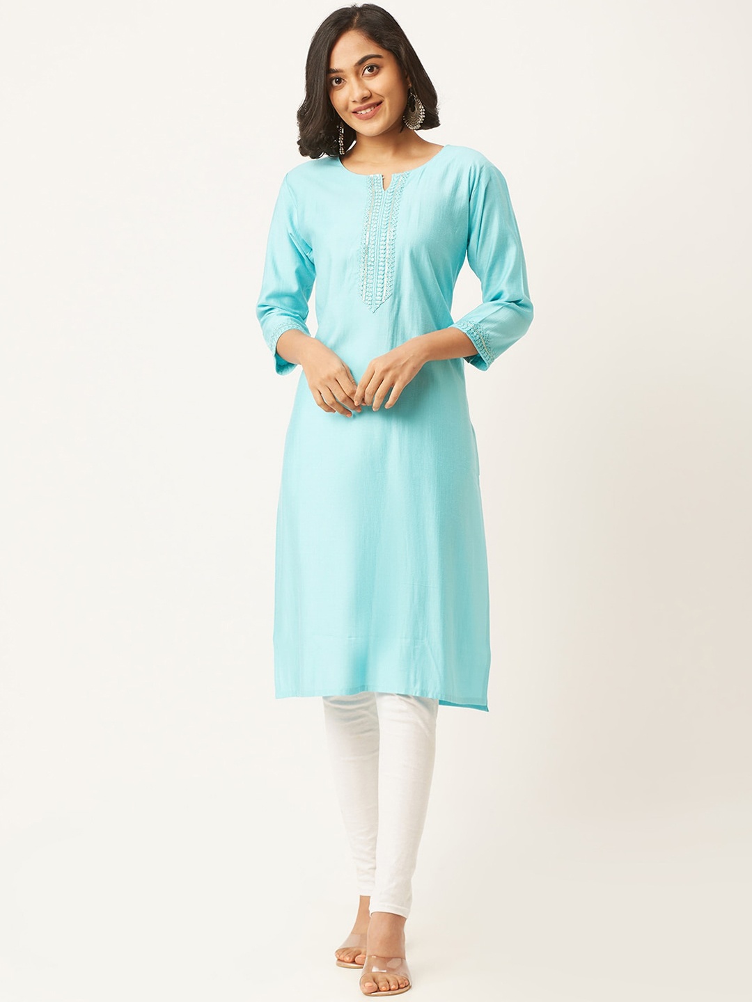 

ZOLA Women Blue Thread Work Kurta