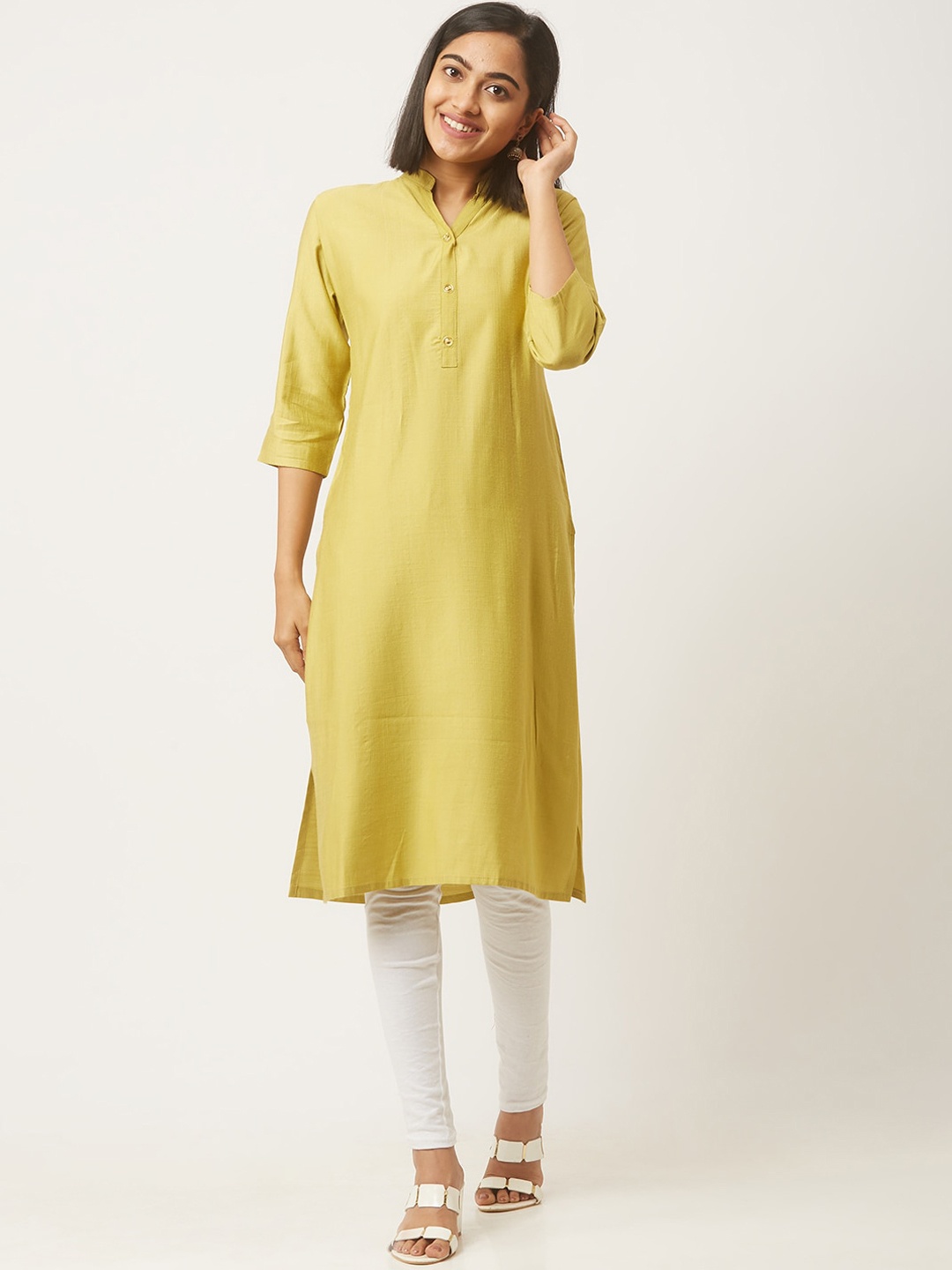 

ZOLA Women Yellow Kurta Plus Size