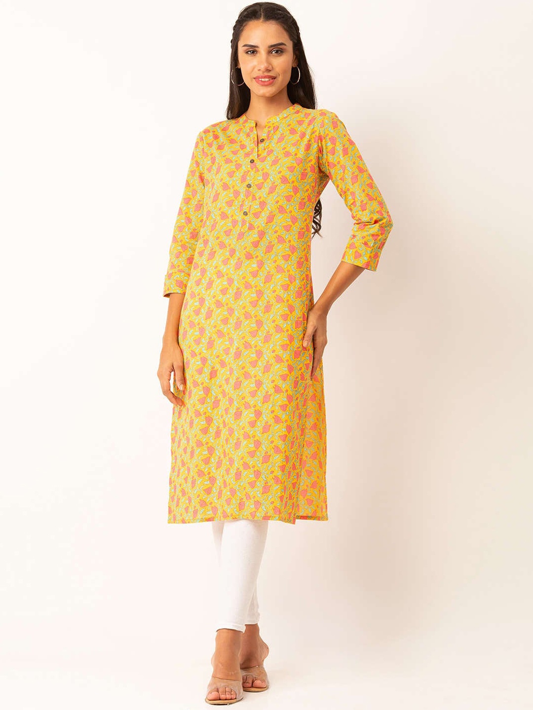 

ZOLA Women Yellow Floral Kurta