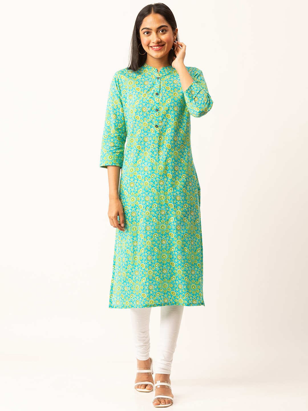 

ZOLA Women Green Paisley Printed Kurta