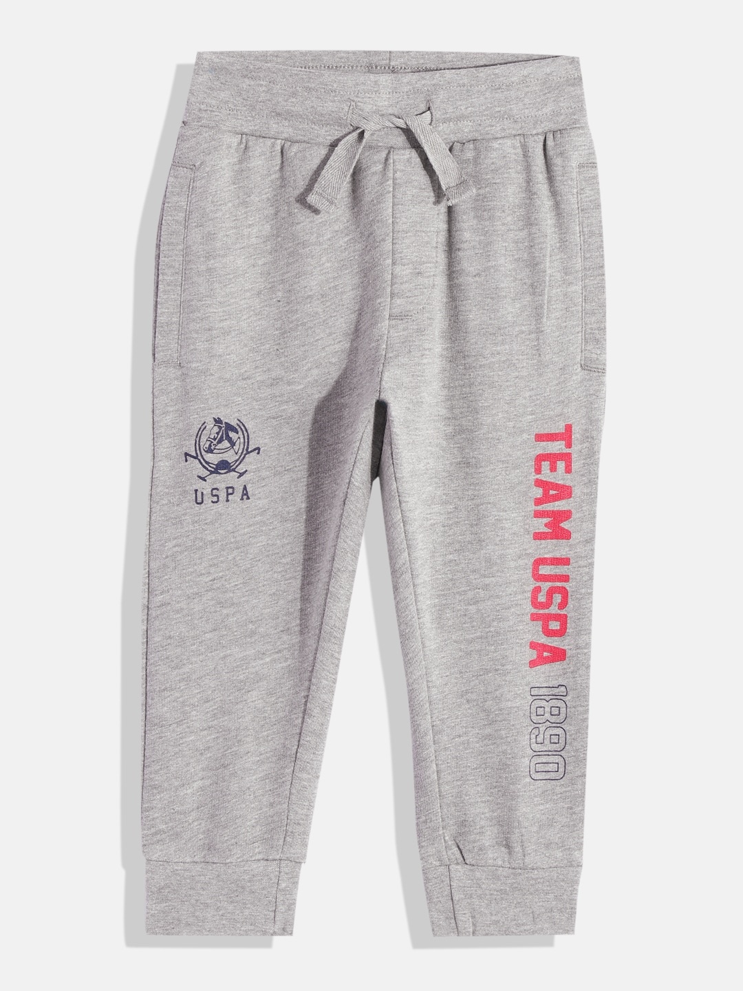 

U.S. Polo Assn. Kids Boys Brand Logo Printed Joggers, Grey