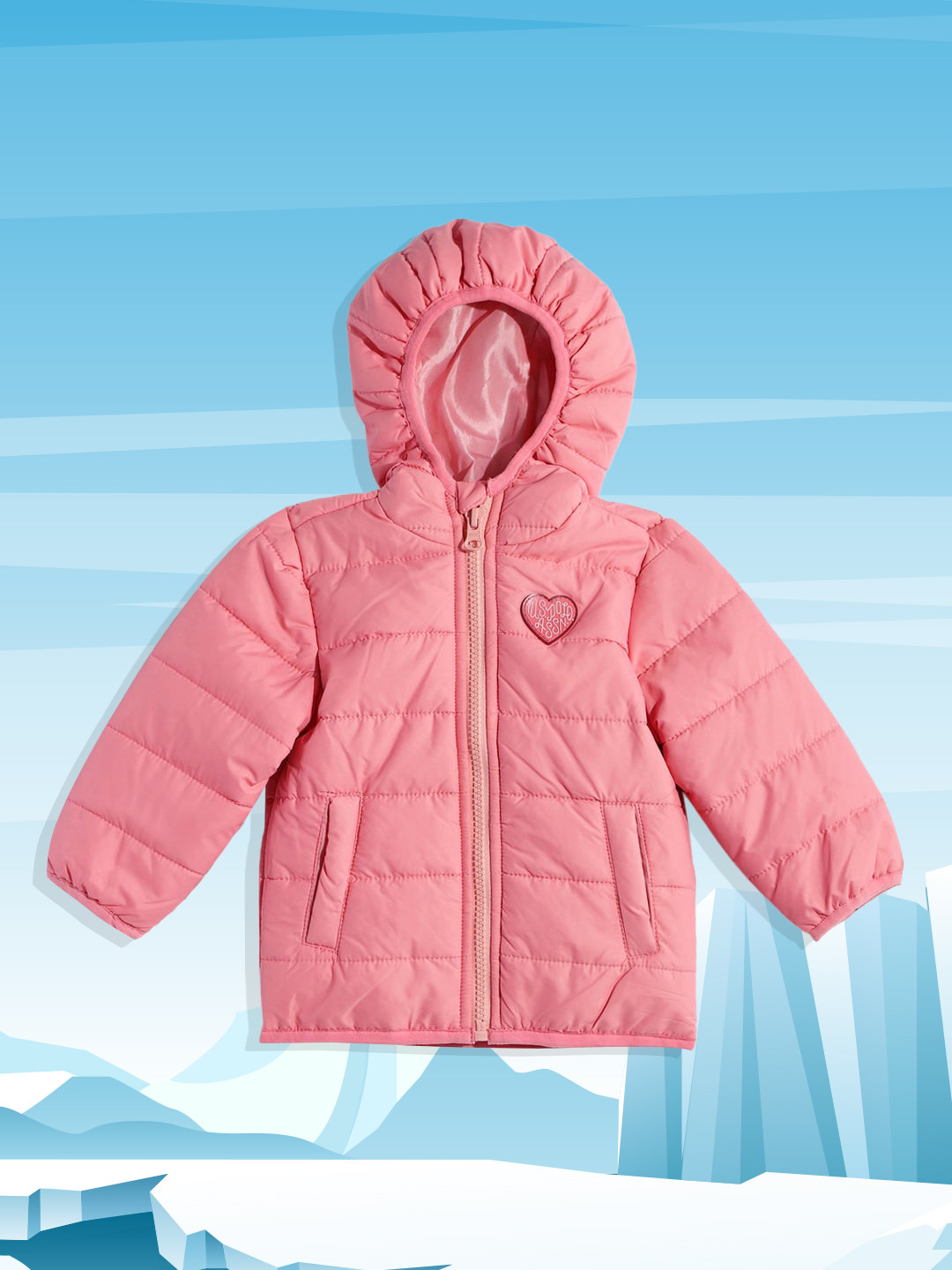 

U.S.Polo Assn. Kids Girls Pink Puffer Jacket