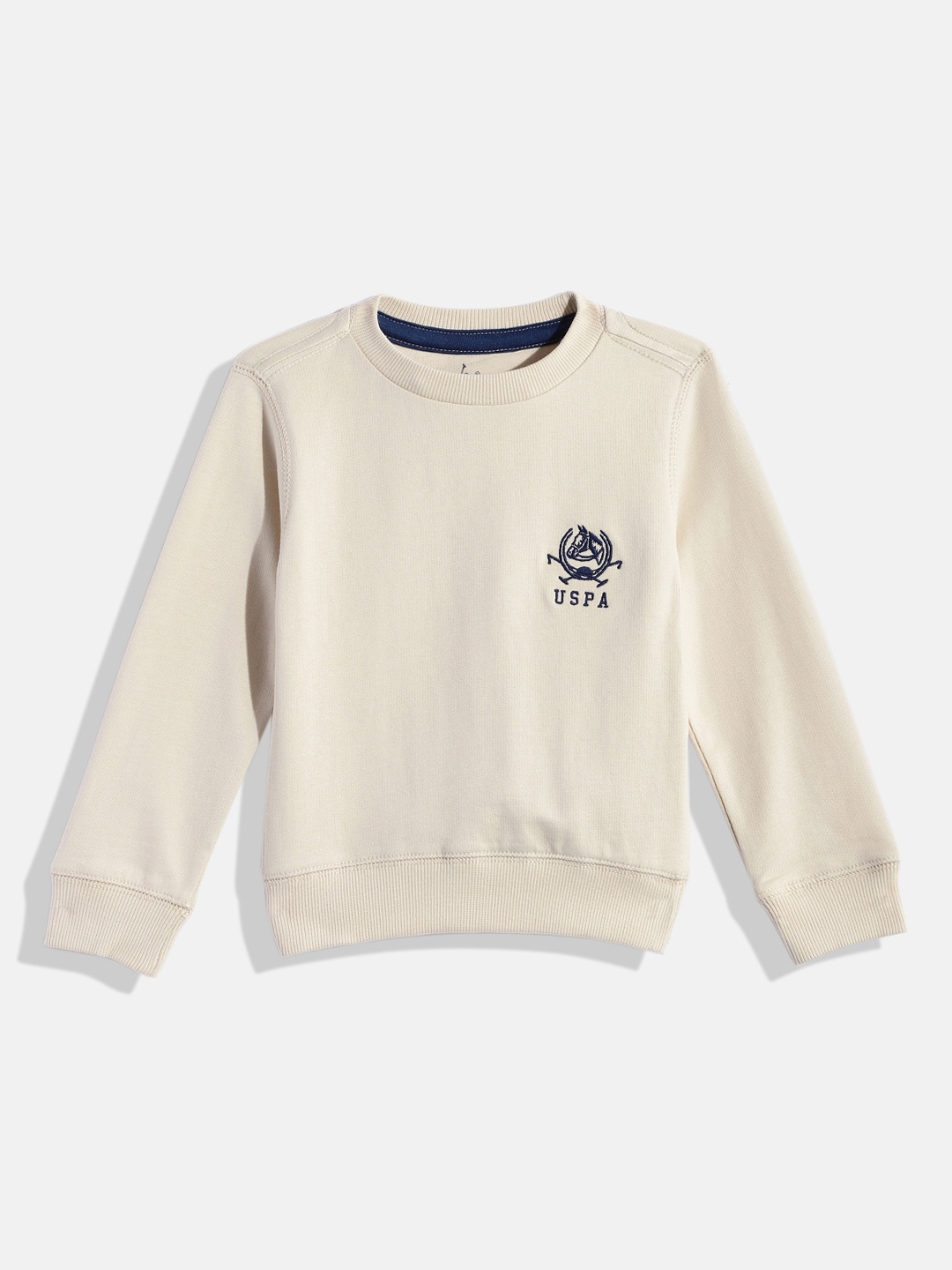 

U S Polo Assn Kids Boys Beige Pure Cotton Sweatshirt