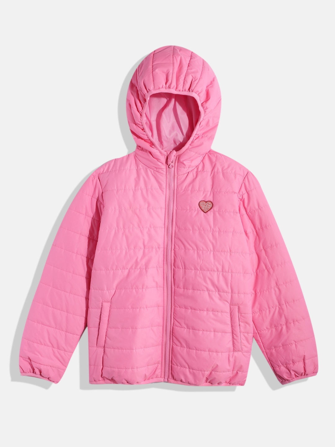 

U.S. Polo Assn. Kids Girls Pink Puffer Jacket