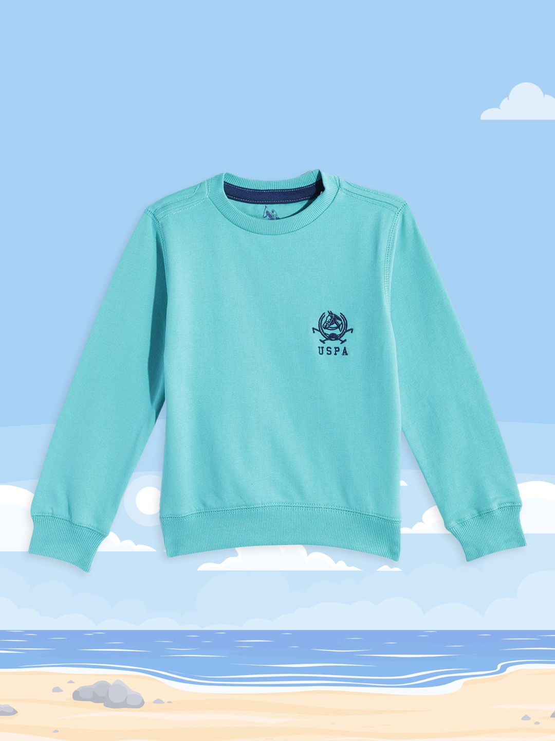 

U.S. Polo Assn. Kids Boys Blue Pure Cotton Sweatshirt