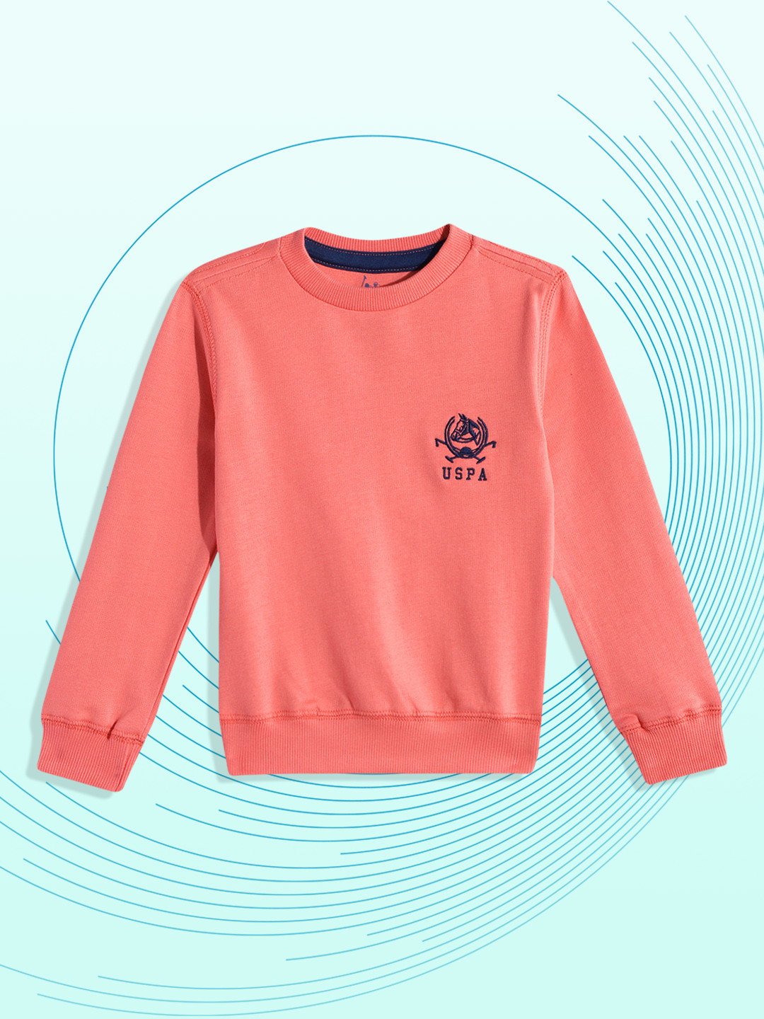 

U.S. Polo Assn. Kids Boys Coral Pure Cotton Sweatshirt