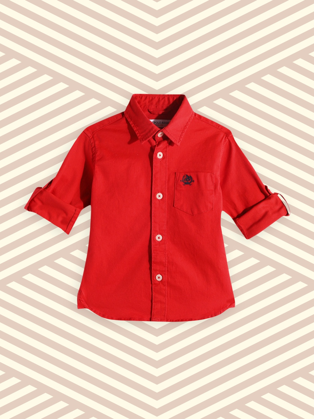 

U.S. Polo Assn. Kids Boys Red Solid Casual Shirt