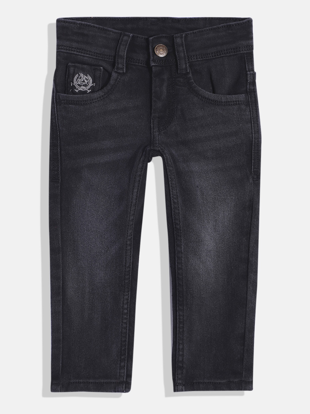 

U.S. Polo Assn. Kids Boys Black Slim Fit Light Fade Stretchable Jeans